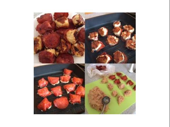 lchf chicken chirizo balls