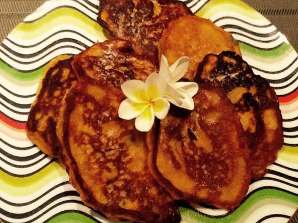 Sweet potato and apple fritters