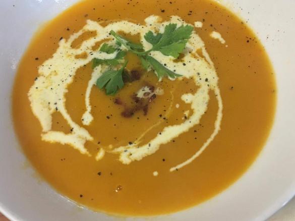 Sweet Potato, Capsicum and Bacon Soup