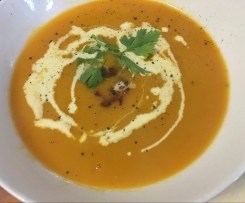 Sweet Potato, Capsicum and Bacon Soup