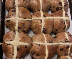 Chocolate Chip Hot Cross Buns