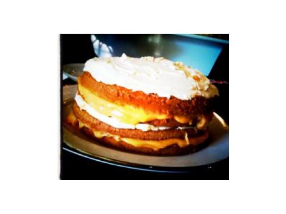 Layered Lemon Curd Sponge Cake