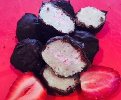 Coconut and Strawberry Cream Bliss Balls