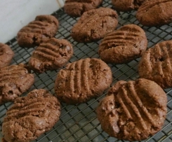 Chocolate, choc chip & coconut cookies