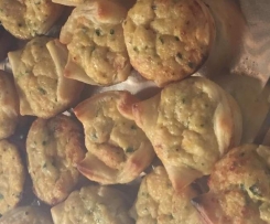 Corn and bacon mini quiche