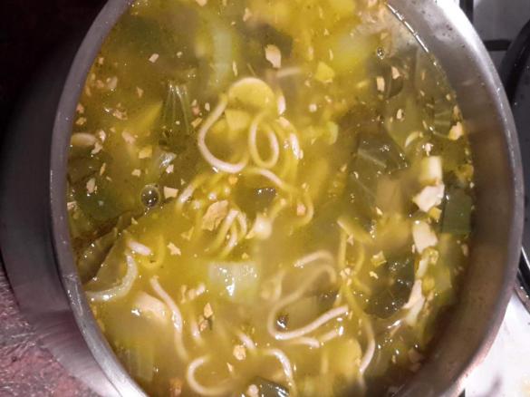 Vegan Asian Mushroom and Noodle Soup