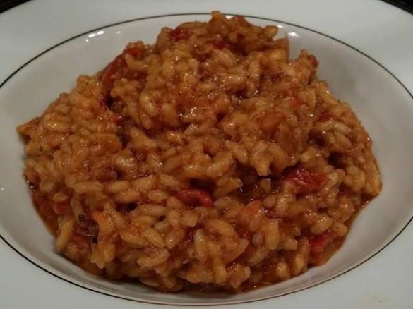 Chorizo Risotto (Clone of Chicken and Chorizo Arrabbiata Risotto)