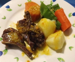 Lamb Cutlets with Veggies & Sauce cooked in the Varoma!!