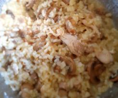 Low Fodmap Mushroom Chicken Risotto Gluten and Dairy Free