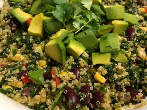 Spicy Kale and quinoa salad