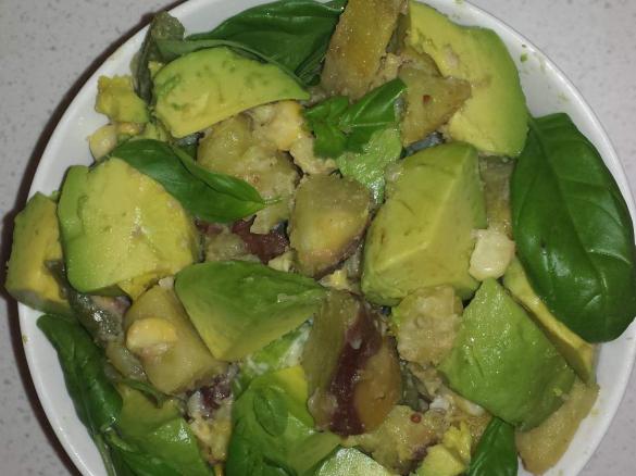 Kumara, Avocado and Basil Salad