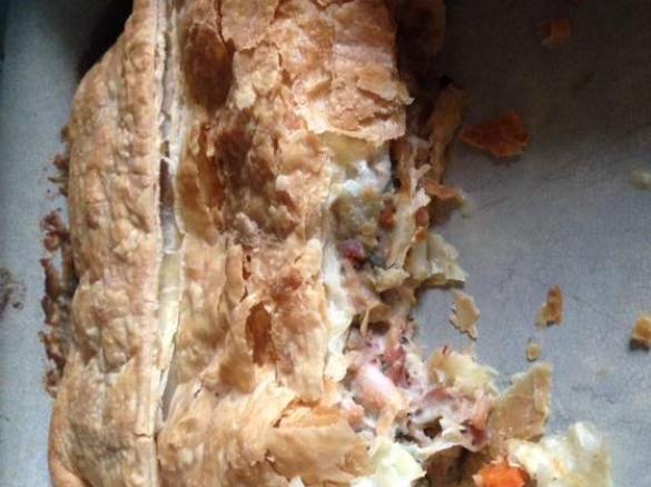 LEFT OVER MEAT AND VEGETABLE PIE