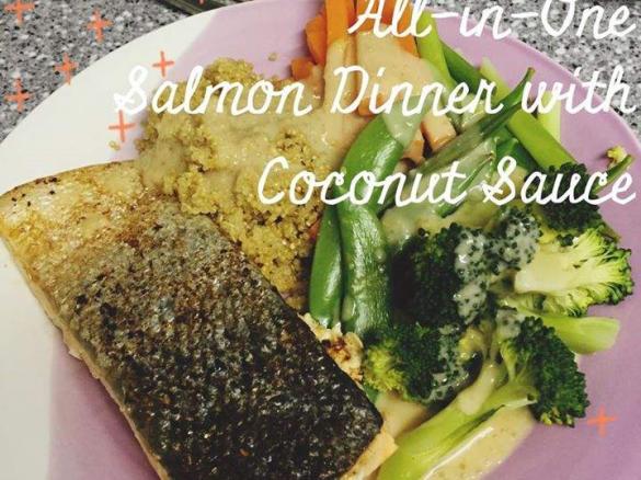 All-In-One Salmon Dinner with Coconut Sauce