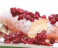 Lemon Butter and Rasberry Sponge Roulade