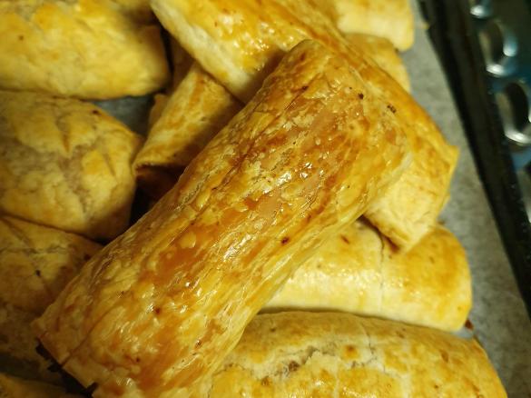 Hidden veggie chicken sausage rolls