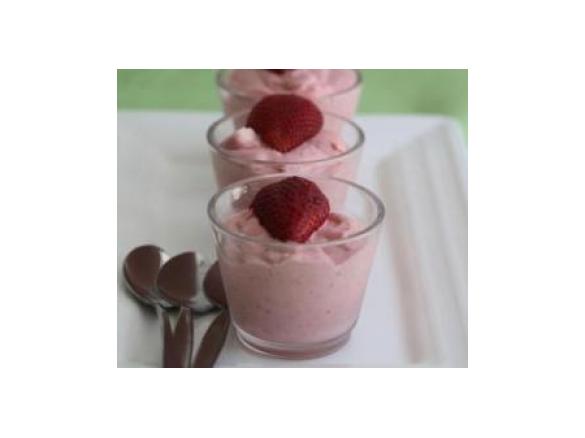 White Chocolate Strawberry Mousse