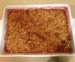 Gluten Free Rhubarb and Pear crumble