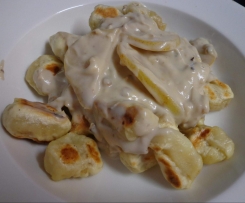 Cheese and pear gnocchi