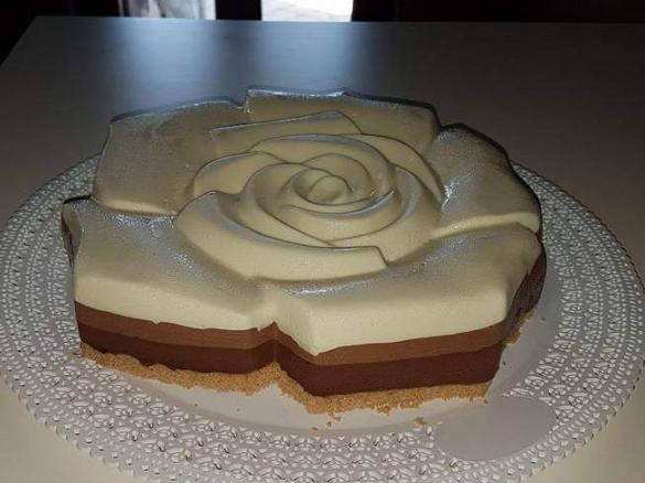 Three Chocolate Mousse Cake