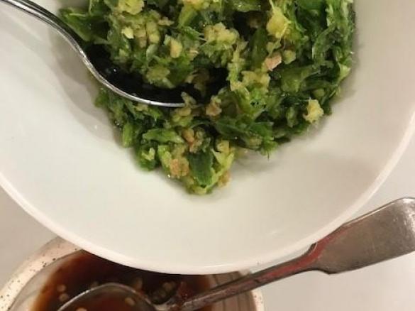 Ginger Spring onion Sauce (to go with Hainanese Chicken)