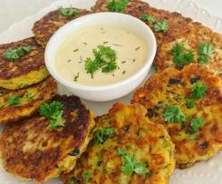 Corn and Zucchini Fritters with Chives (Gluten Free)