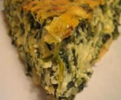 Spinach, onion and feta pie