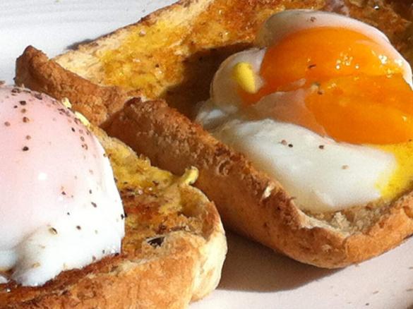 Slow cooked poached eggs. 