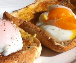 Slow cooked poached eggs. 