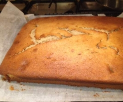 Easy banana slab cake