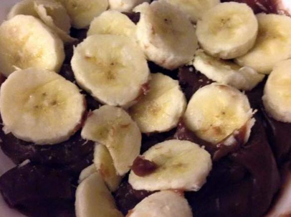 mix of coconut milk and full milk chocolate custard