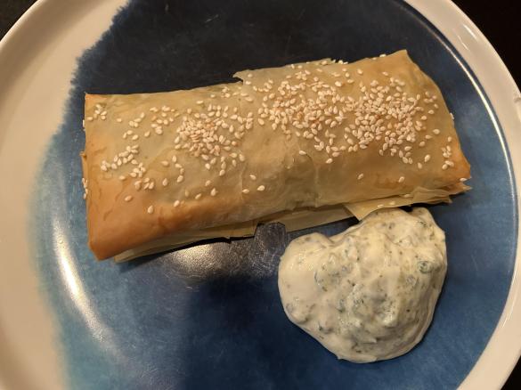 Indian spiced vegetable and chickpea parcels