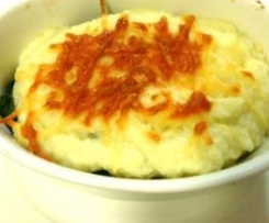 silverbeet  with cauliflower cheese sauce