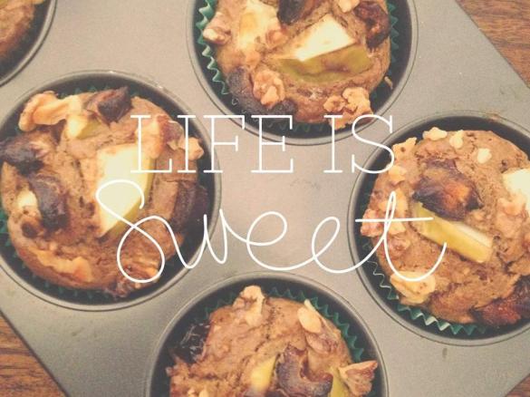 Apple Date and Walnut Gluten Free Muffin