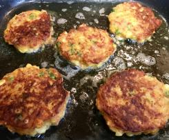 Corned meat (beef) and vegetable fritters
