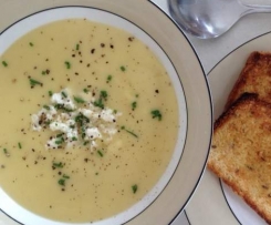 Parsnip & Potato Soup with Feta