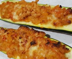 Chickpea stuffed zucchini
