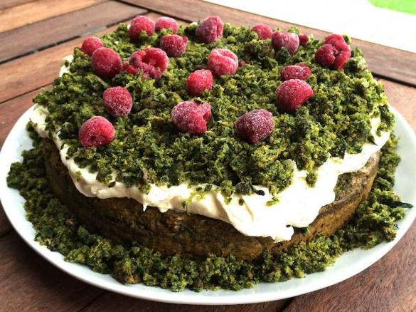 Gluten free Forest Floor Spinach Cake