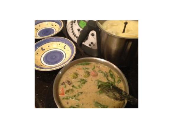 Creamy Curried Sausages