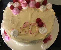 Raspberry Cake with Mascarpone Cream