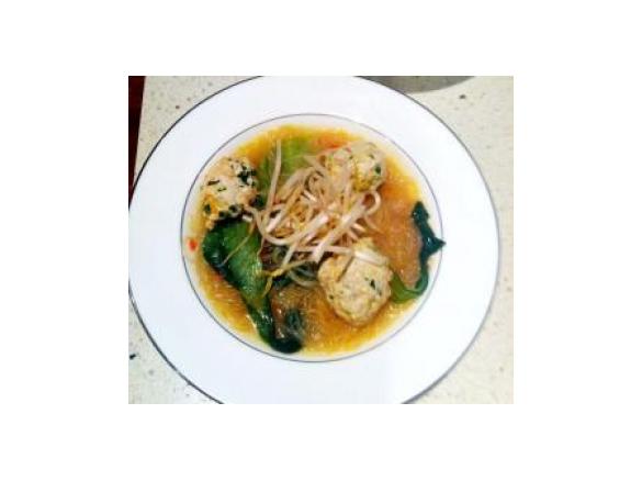 Vietnamese Chicken Meatball & Noodle Soup