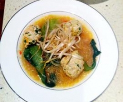 Vietnamese Chicken Meatball & Noodle Soup