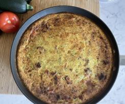 Sweet Potato, Bacon and Zucchini Frittata Variation Pumpkin,chorizo and spinach frittata