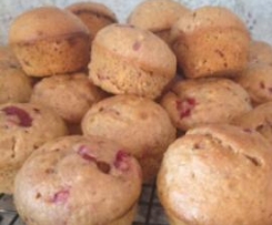 Berry, yogurt and oat muffins