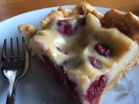 Cherry & Custard gluten free slice