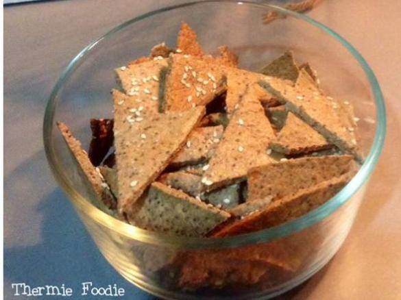 Simple Seed Crackers. Gluten Free, Grain Free, Nut Free, Dairy Free, Egg Free.