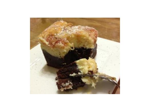 Rhubarb Cheesecake Brownies