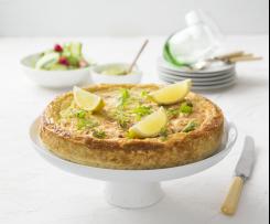 Baked salmon cheesecake