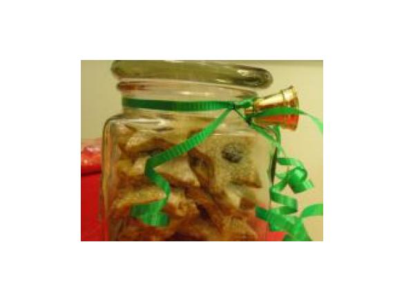 hazelnut & orange shortbread stars