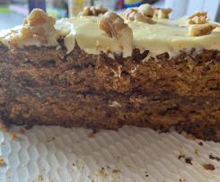 Fig and Walnut Carrot Cake with Caramilk Cream Cheese Icing