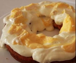 Lemon curd yoghurt cake with Persian fairy floss